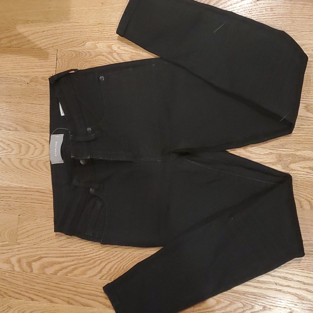 Everlane mid-rise black skinny jeans